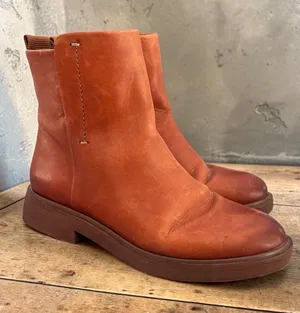 Franco Sarto “Beam” Cognac Leather Ankle Boots thumbnail 1