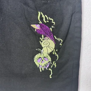 Disney Villains Black Embroidered Shortalls Overalls 4X Plus Size Poison Apple thumbnail 7