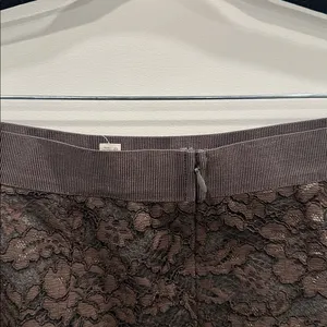LOFT Chocolate/GREY Lace Pencil Skirt thumbnail 5