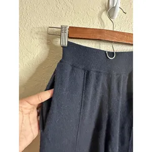 Naadam 100% Cashmere Washable Pants in Indigo Wide Leg Womans XXS thumbnail 5