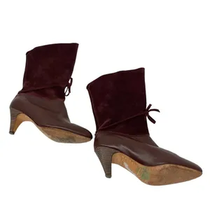 Ted Baker Maroon Suede‎ and Leather Slouchy Twla Boots Size US 6 thumbnail 7
