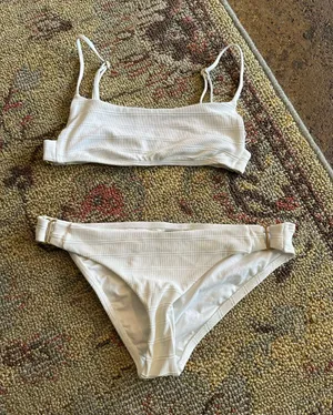 NWOT L*Space ribbed bikini set cream thumbnail 1