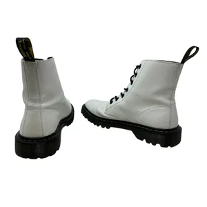 Dr. Martens Luana Combat Boots White Leather Lace Up‎ Women's Size US 10 thumbnail 7