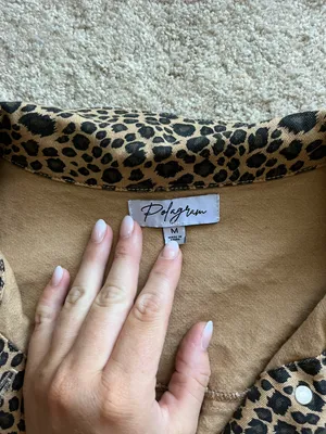 These Three Boutique Denim Cheetah Jacket thumbnail 3