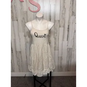 Kiwi + Punch Queen Cream Sundress XS – Smocked Bust, Adjustable Straps, Flowy Ra thumbnail 2