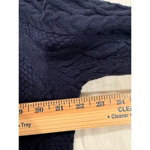 J.Crew Mercantile Cable Knit Crew Neck Pullover Sweater Blue Women's Size Medium thumbnail 7