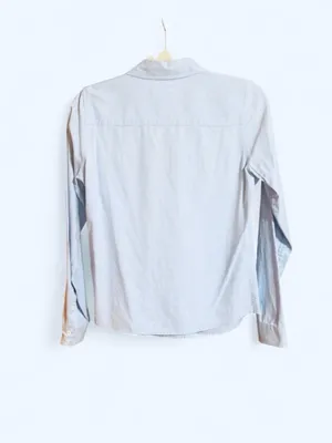 Forever 21 LA*CA Label Blue Button Up Blouse Sz S thumbnail 2