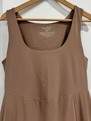 Isabel by Ingrid+Isabel Maternity Tan Sleeveless Knit A-Line Midi Dress XL thumbnail 3