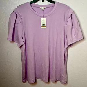 SkinnyGirl Soft Stretchy Purple Puff Sleeve Tee Size 2X New! thumbnail 7