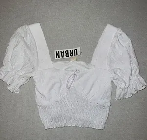Urban Outfitters Eyelet White Blouse thumbnail 1