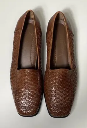 New St John’s Bay Elegant Brown Woven Women's Loafers thumbnail 1