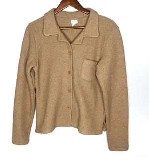J. Crew 100% wool tan beige jacket made in Italy thumbnail 1