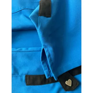 Nurse Mates Olivia Heart Scrub Women 2X Royal Blue Black Trim Top 981505 Medical thumbnail 4