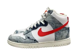 Nike Women’s Dunk High Washed Denim Size 8 thumbnail 1
