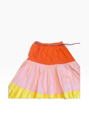 ENGLISH FACTORY Colorblock midi skirt thumbnail 3