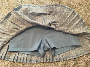NWOT PINK Victoria's Secret Light Blue Pleated Tech Mini Skort with Floral Print thumbnail 5