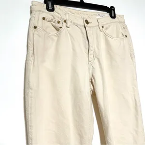 Rag & Bone Low-rise Baggy Boyfriend Beige Denim Size 28 thumbnail 5