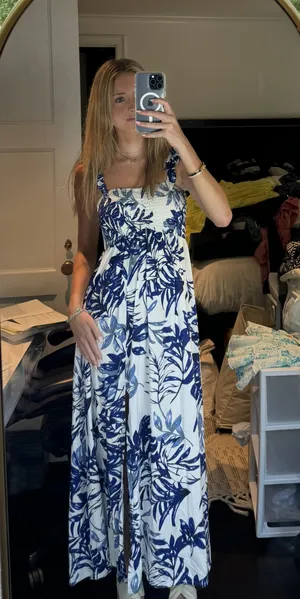 blue and white midi dress Size XS thumbnail 1