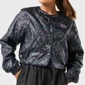 Nike‎ Sportswear Icon Clash Quilted Jacket black floral size large thumbnail 1