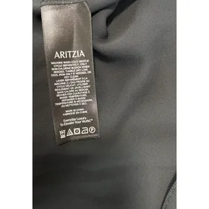 Aritzia Black Chiffon Midi Fit & Flare Dress Ruched Sweetheart Straps Size 8 thumbnail 13