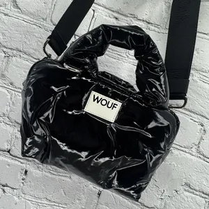 WOUF Nuit Bowling Bag Mini Tote Purse Black Adjustable Crossbody Strap Puffy thumbnail 1