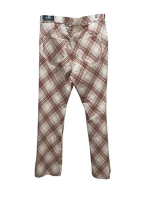 Hollister High Rise Flare Pants Brown Plaid Stretch Women’s Size XL Regular NWT thumbnail 8