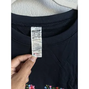 God Merch Embroidered Nanny Floral Sweatshirt Crewneck Navy Flower Grandma 2X thumbnail 4
