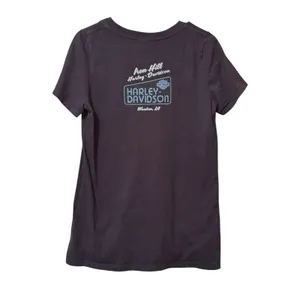 Harley Davidson Motorcycles Women’s V-Neck Size Large Waukon Iowa T‎ Shirt thumbnail 2