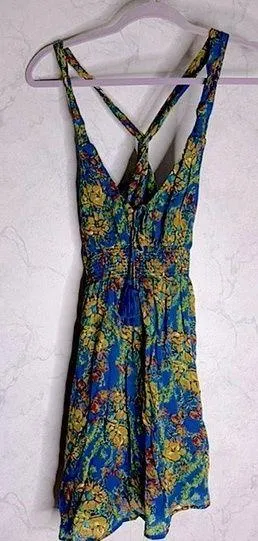 Free people tropical babydoll mini dress thumbnail 1