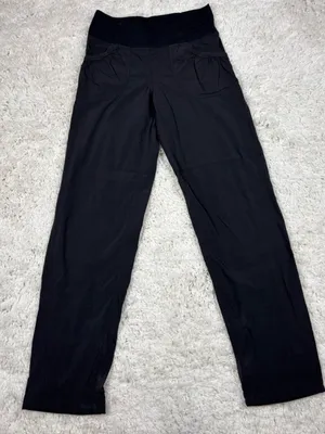 prAna Women’s Black Stretch Pants Size Small Pull On Wide Waistband thumbnail 1