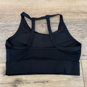Nike Air Swoosh Bra Black Strappy Sports Bra Size Large thumbnail 5
