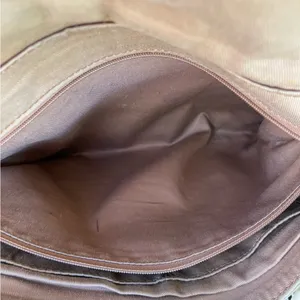 Fossil Crossbody Satchel Tan Brown Pebbled Leather multi pocket thumbnail 6