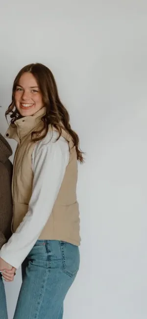 Cropped Puffer Amazon Vest Brown thumbnail 3