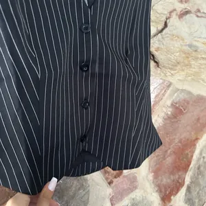 Commense Relaxed Striped Suit Pants Set size large Black thumbnail 7