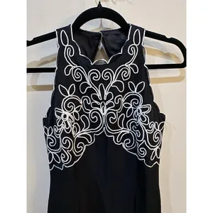 Vintage Scott McClintock Dress Women's Size‎ 4 White Embroidered Ribbon Pencil thumbnail 4