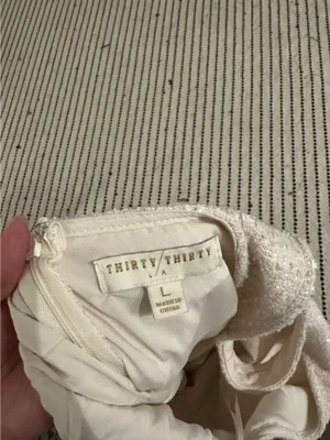 Baby Pink Tweed Dress Square Neck thumbnail 2