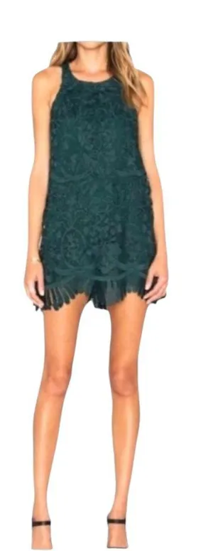 Lovers + Friends Caspian Lace Mini Dress Women Small Green Cocktail Crochet thumbnail 1