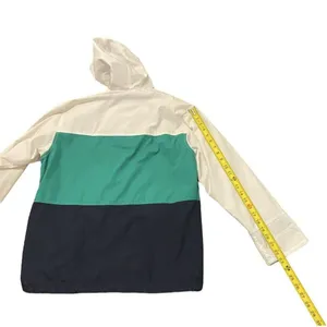 Vintage IZZI Jacket Womens Small White Blue Green Nautical‎ Grandpa Striped thumbnail 5