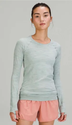 Lululemon Swiftly Tech Long Sleeve Shirt 2.0 Creamy Mint Multi‎ W3EXBS thumbnail 1