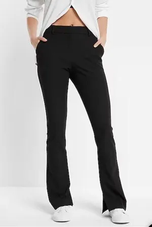 Express Black Editor Straight Leg Dress Pants 4R thumbnail 1