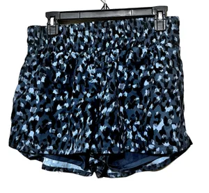 Anko Active Australia Running Shorts yoga gym US M AU sz‎ 14 lined blue camo thumbnail 1