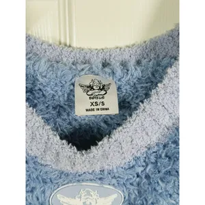 Y2K Boys Lie Bodhi Fleece Bralette Fuzzy Crop Top XS/S Blue Lounge Bratz Rave thumbnail 5