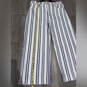 Free People Nobody Denim Monte Carlo Jeans new with tags stripe pattern y2k blue thumbnail 4