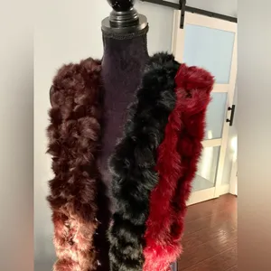 Long soft REAL FUR scarf/ dressy accessory🤎 thumbnail 12