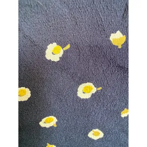 Madewell Navy Blue Daisy Floral Blouse Top M Short Sleeve boho Y2K cottage blou thumbnail 7