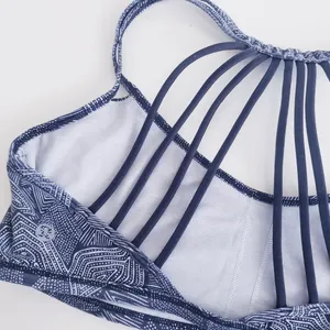 Lululemon Lighten Up BraMini Dottie Tribe White Racerback Sports Bra thumbnail 6