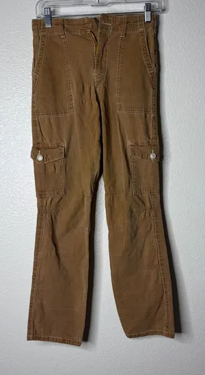 Dickies Womens Cargo Pants Brown Tan Utility Workwear Straight Leg‎ Size 1/25 thumbnail 1