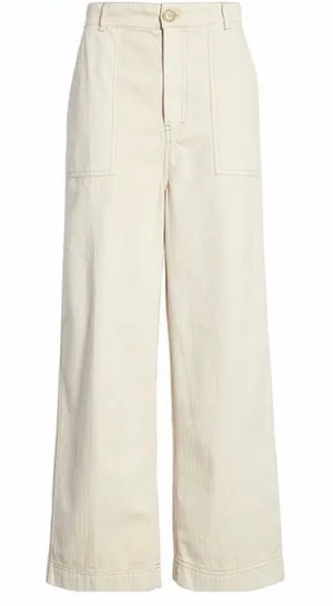 Free People Sunday Skies Wide Leg Pants in Cream Size 4 thumbnail 1