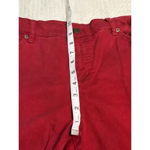 Lauren Jeans Co Ralph Lauren 14W Red Burgundy Straight Leg Stretch Jeans thumbnail 4