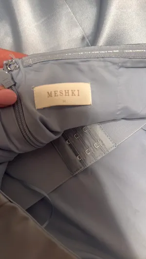 Meshki Blue Mini Dress Satin thumbnail 4